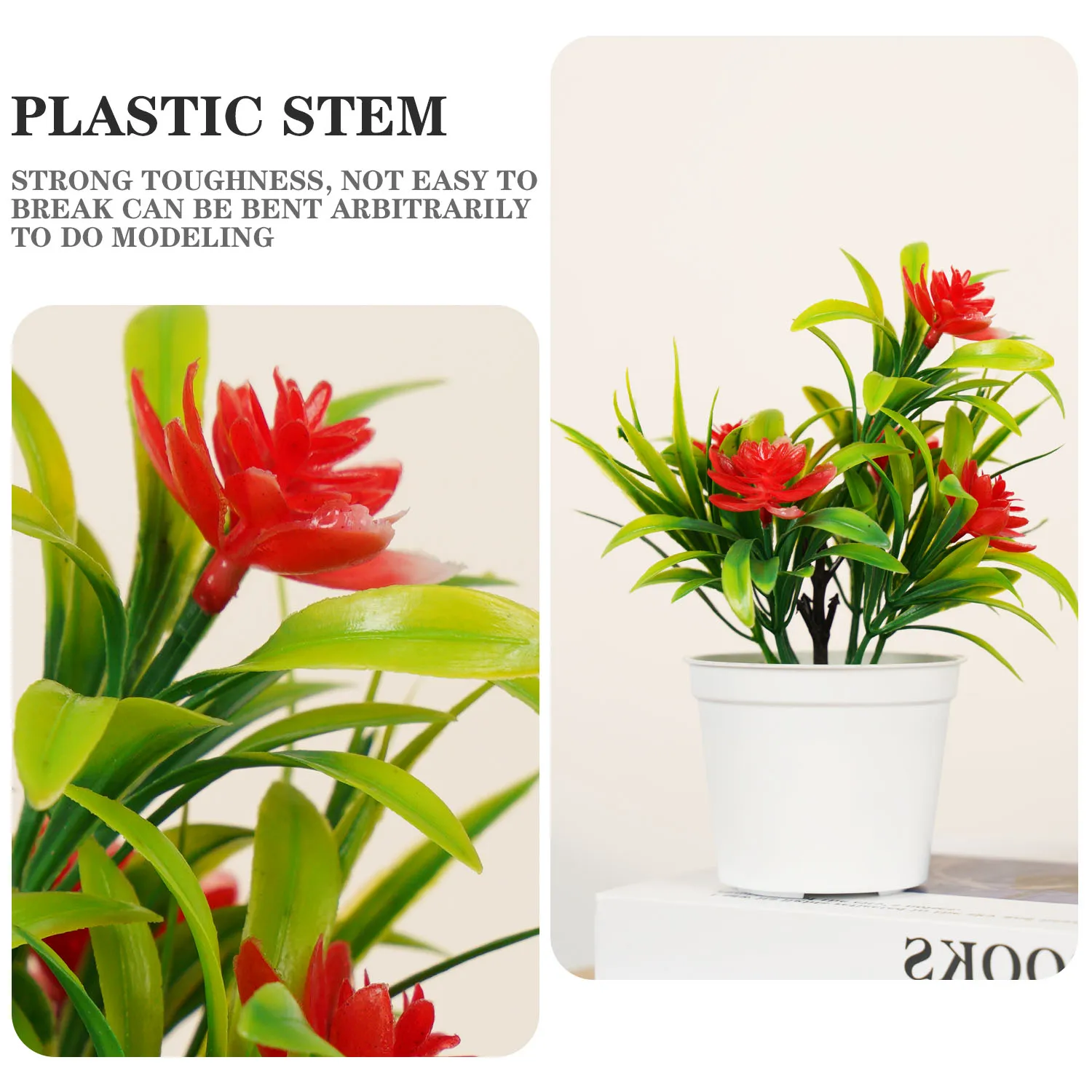 Plants Potted Green Bonsai Pot Plants Artificial Flowers For Home Decor Craft Plant Decorative Fake Flower Ornaments
