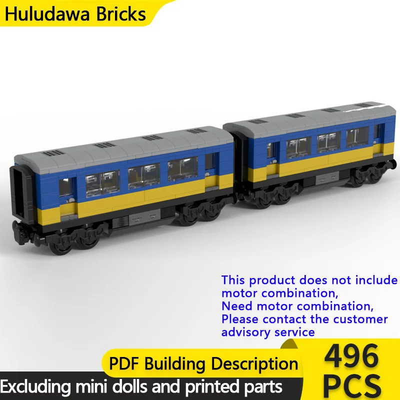 

City Car Model MOC Building Bricks 7710-Style Passenger Train Modular Technology Children Holiday Gifts Assemble Toys Suit