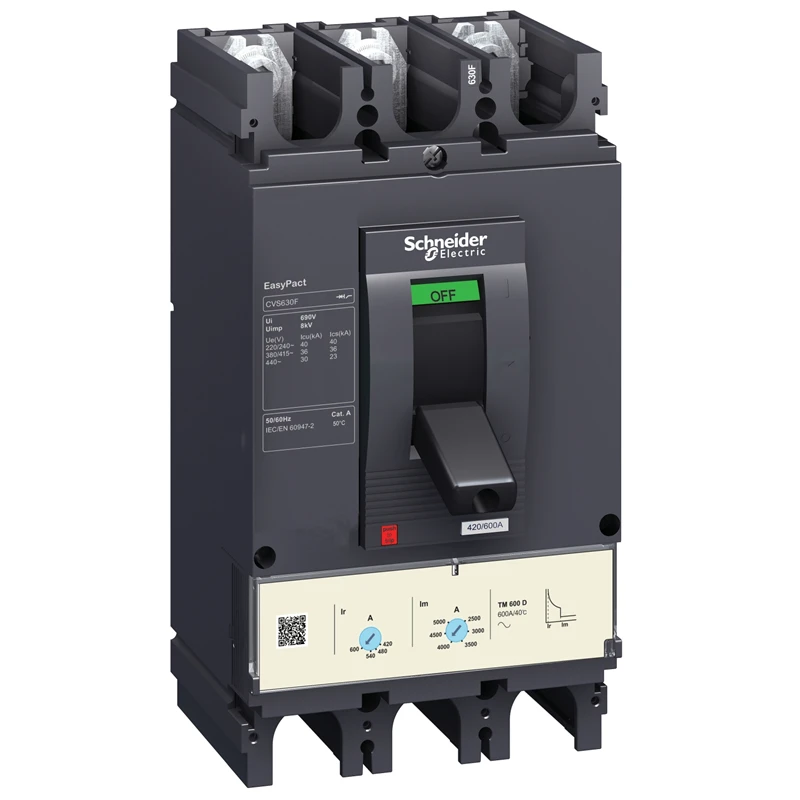 Schneider Electric EasyPact 3P CVS600F 600A Moulded Case Circuit Breaker 36KA MCCB TM600D