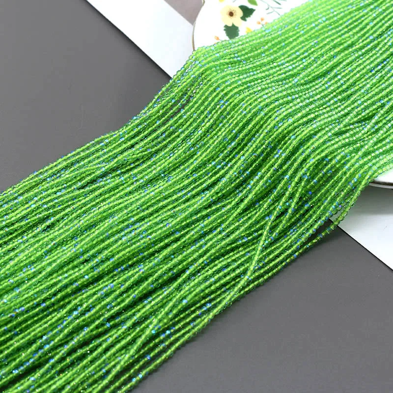 2mm 195 Stück/Beutel 45 Farben Kristallglasperlen Facettierte Runde Glasperlen für Schmuckherstellung DIY Armbänder Zubehör