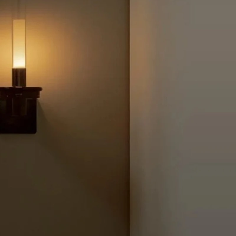 European Medieval Retro Candlestick Wall Lamps Corridor Bedroom Detachable Rechargeable Desk Table Lights Metallic Luster Cafe