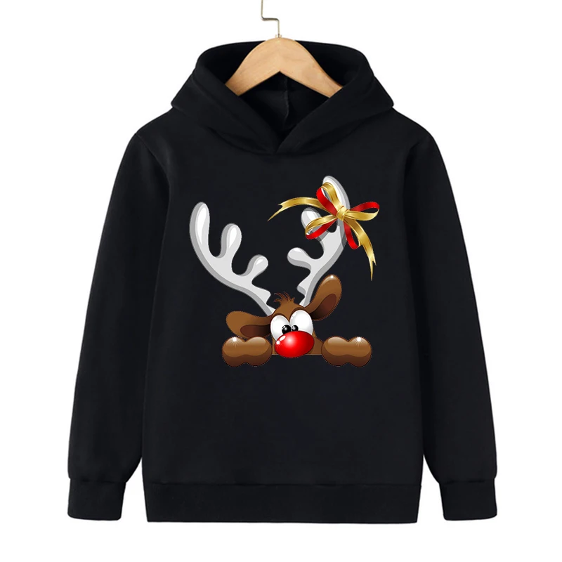 Sweatshirts Manga Cartoon Christmas Hoodie Funny Children Christmas Clothes Kid Girl Boy Manga Sweatshirt Hoody Baby Casual Top