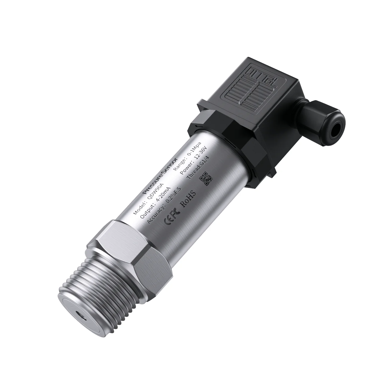 

G1/4" Silicon Pressure Transmitter Transducer for Water Gas Oil Pressure Sensor Gauge Transducer 4-20mA RS485 0-10VOutput