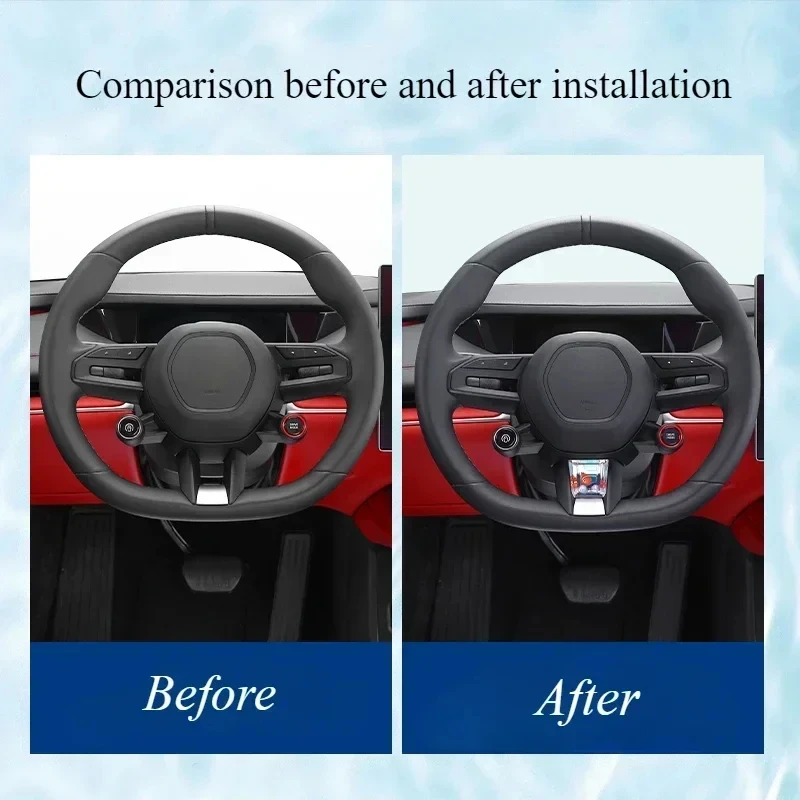For Xiaomi SU7 Auto Steering Wheel Decorative Panel Frame Sequin Patch  Automatic Interior Supplies Modification Accessories