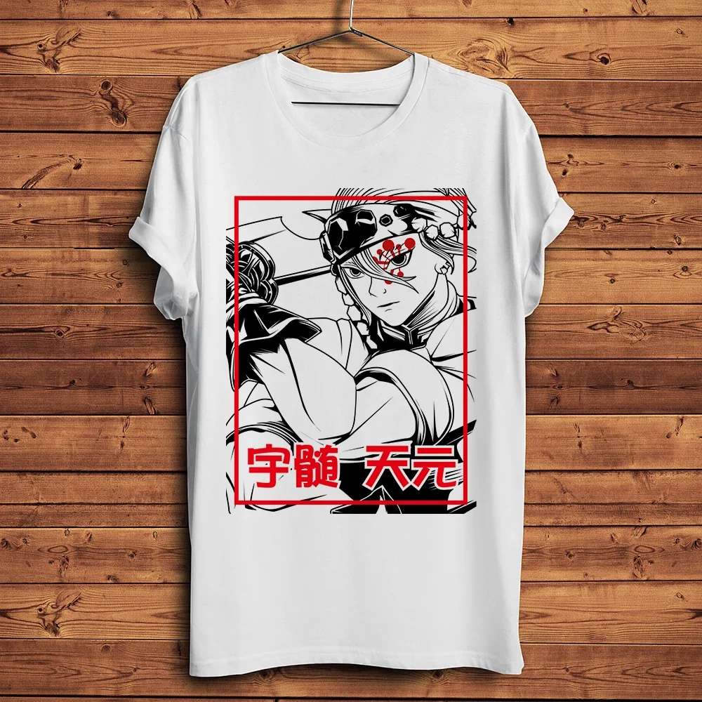 fashion Sound Pillar Tengen Uzui,kimetu no yaiba,Funny Anime Tshirt Men ,Summer New White Casual T Shirt ,Streetwear Unisex Tee