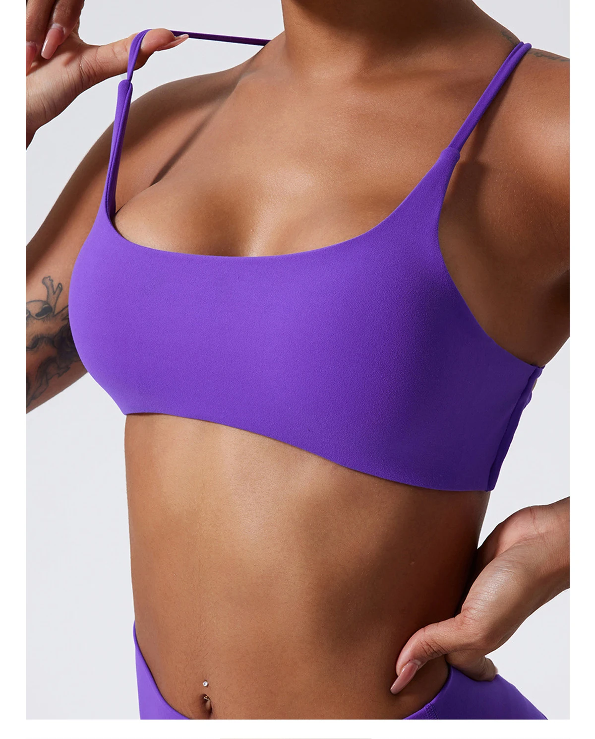 Hearuisavy Sommer Damen Sport-BH Unterwäsche Sportbekleidung Gym-Top Yoga-Kleidung Atmungsaktiv Schnelltrocknend Lauf-Pilates-Fitness-Top – Detail 16