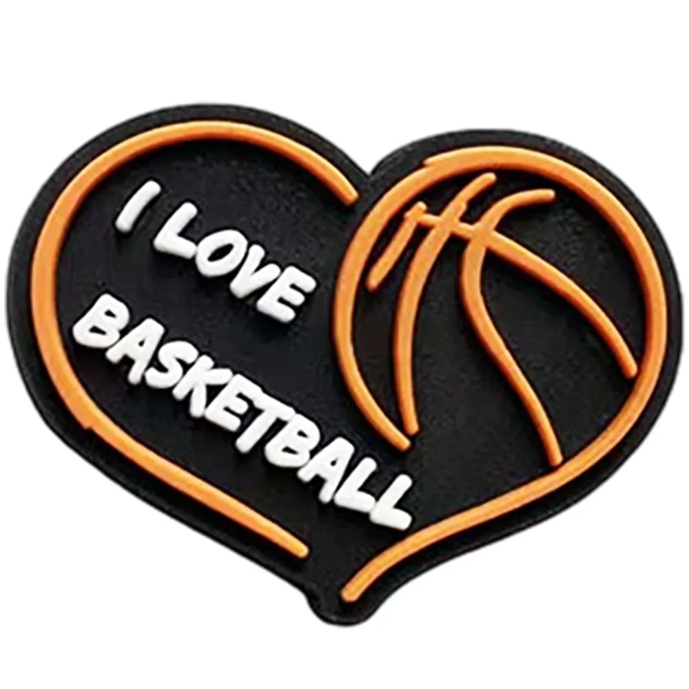 Basketball PVC Schuhschnalle Herz Krone Designer Schuhe Charms Zubehör Clogs Dekorationen Clips Unisex Geschenkbevorzugung – Detail 14