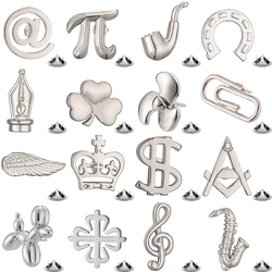 High quality crown horseshoe propeller music saxophone brooch men's wedding suit lapel badge pin, factory direct wholesale