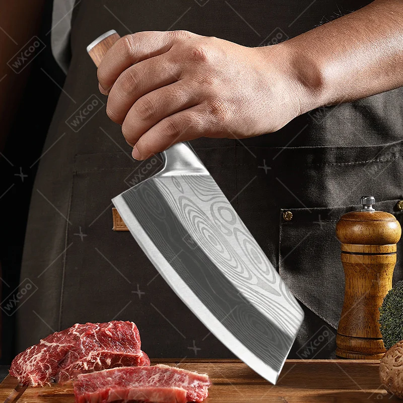 WXCOO Slicing Knife Kitchen Peeler Chinese Handmade Kitchen Chef Knife Easy Cut Meat Fish Vegetable Knife Kitchen Accessories