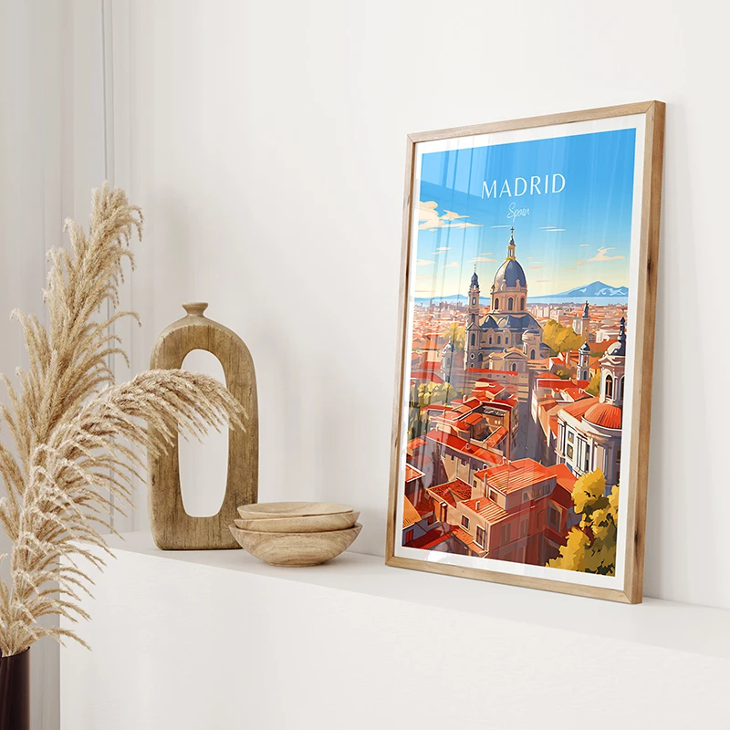 Spain Travel Poster Paris Gran Canaria Barcelona Madrid Granada Landscape Canvas Print Painting Wall Art Picture Room Home Decor