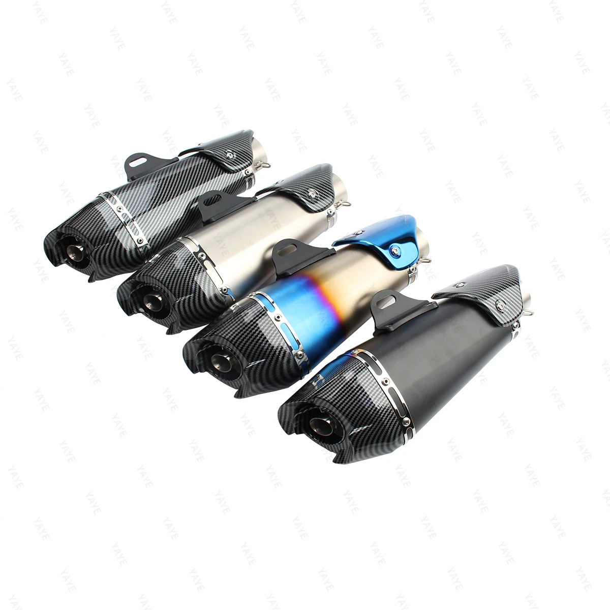 

51MM Caliber Motorcycle Exhaust Pipe - Fish Mouth Style, Multi-color Options, Motorcycle Modification Accessories