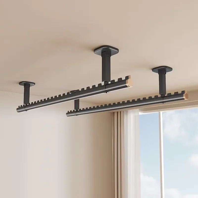 Fixed Ceiling Mounted Hanger Suspended Thickened Stable Clothes Drying Rack Household