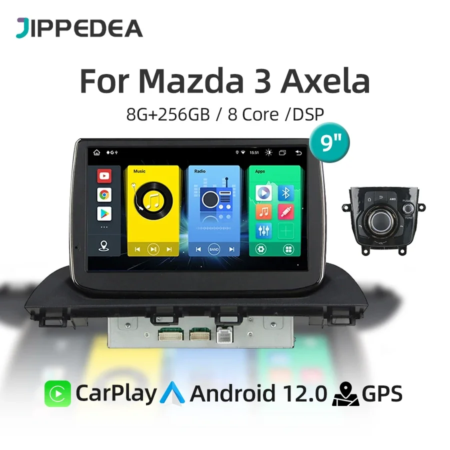 

Автомобильный мультимедийный видеоплеер Android 13,0 CarPlay GPS навигация 4G WiFi RDS Bluetooth автомобильный DVD-плеер радио для Mazda 3 Axela 2014-2016