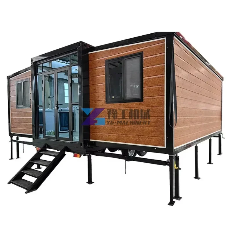 Expandable Container House 20ft 40ft Luxury Tiny House Prefabricated Container Houses Tiny Homes Ready To Ship on Wheels