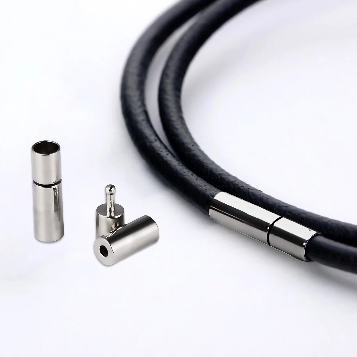 

Stainless Steel Jewelry Clasps Necklace Link Buckle Crimp Accessory For Diy Handmade Bracelet Necklace Making Handicraft Works