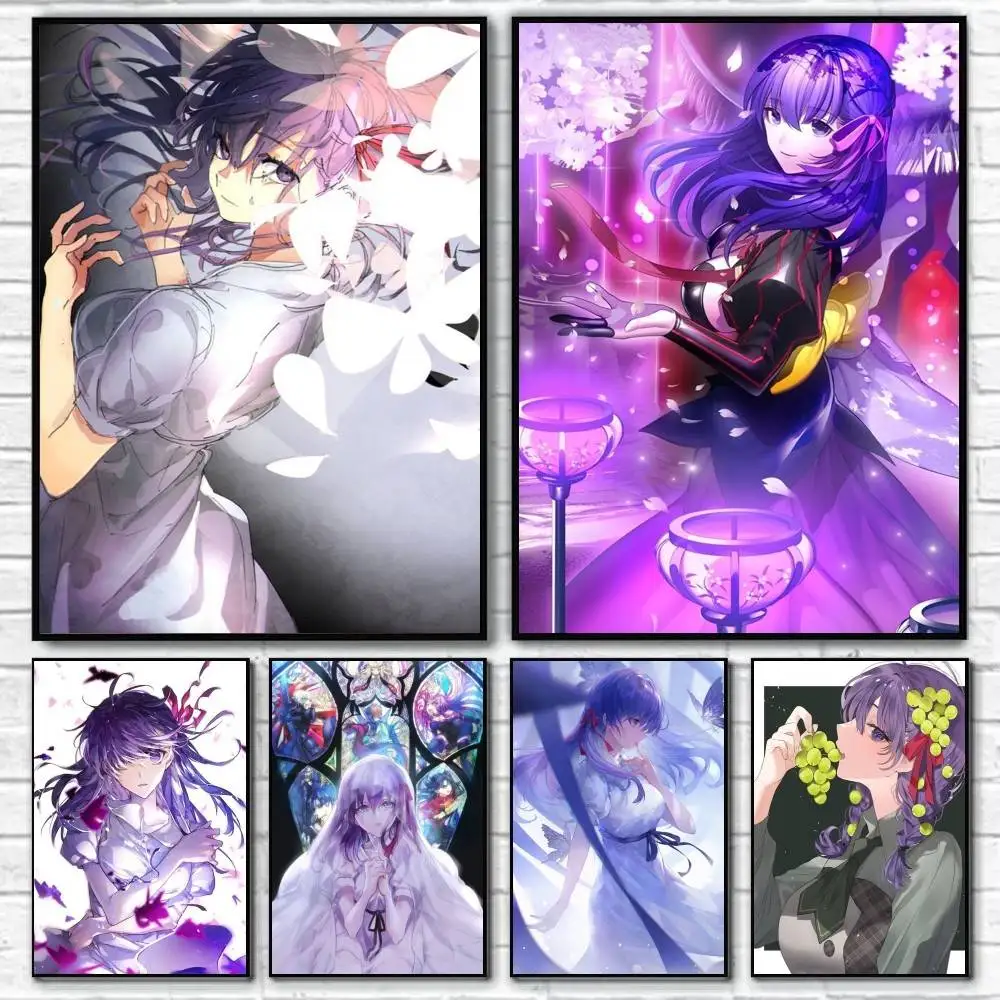 Sakura Matou FSN Fate Stay Night Anime Girl Anime Character Poster HD Print Wall Art Home Decor