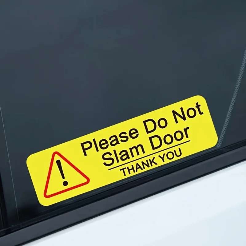 1/4PCS Please Do Not Close Door Sticker Waterproof Vinyl Decal Car Window Door Warning Label Rental Vehicle Exterior Decor