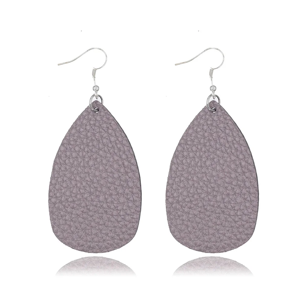 

Women'S Water Drop Pu Dangle Earrings Lightweight Non-Fading Corrosion Resistant Elegant Jewelry Set For Bridal