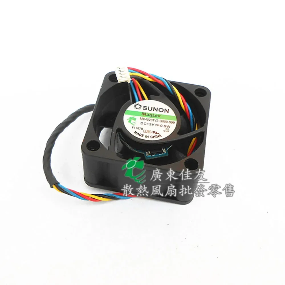 For Sunon 4020 MC40201V2-Q000-S99 4CM 40x40x20mm DC 12V 0.9W 4 wire cooling fan