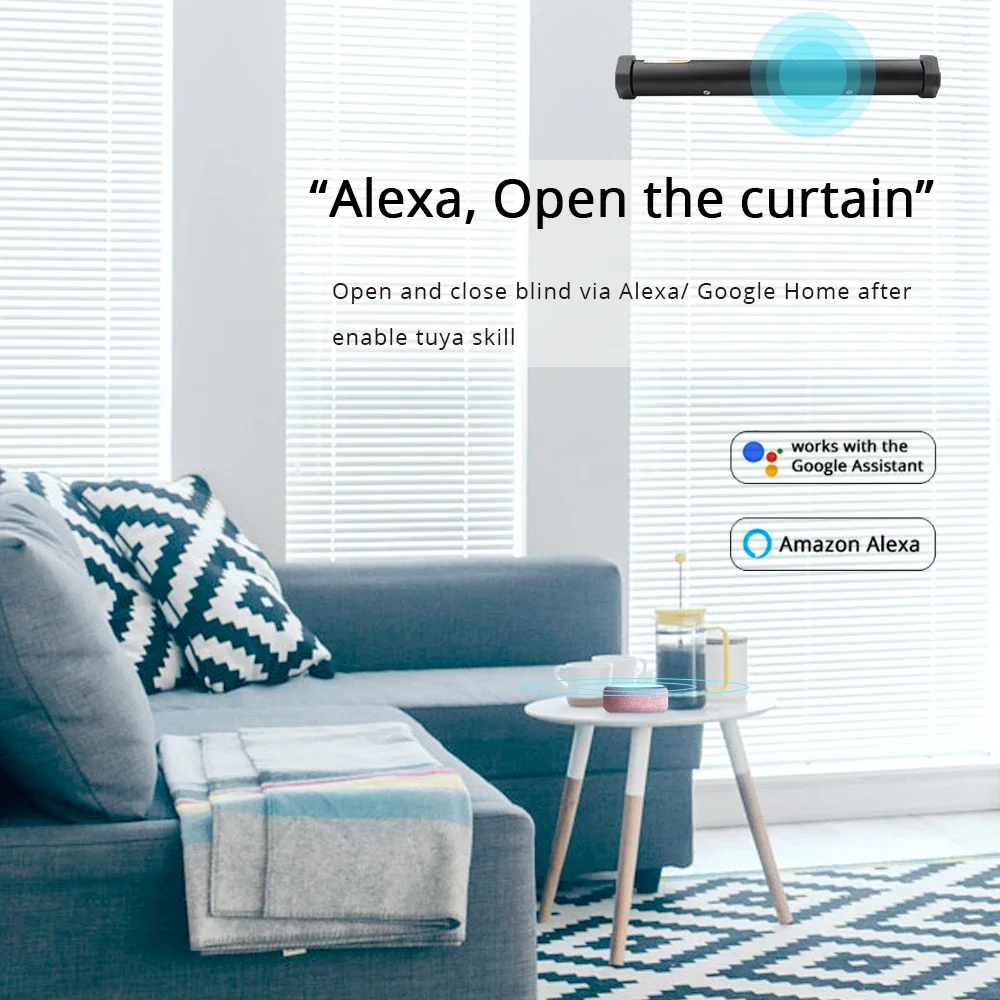 Zemismart Tuya WiFi Electric Aluminum Blinds White Venetian Blind Waterproof Shutter Alexa Google Home Smart Life Control