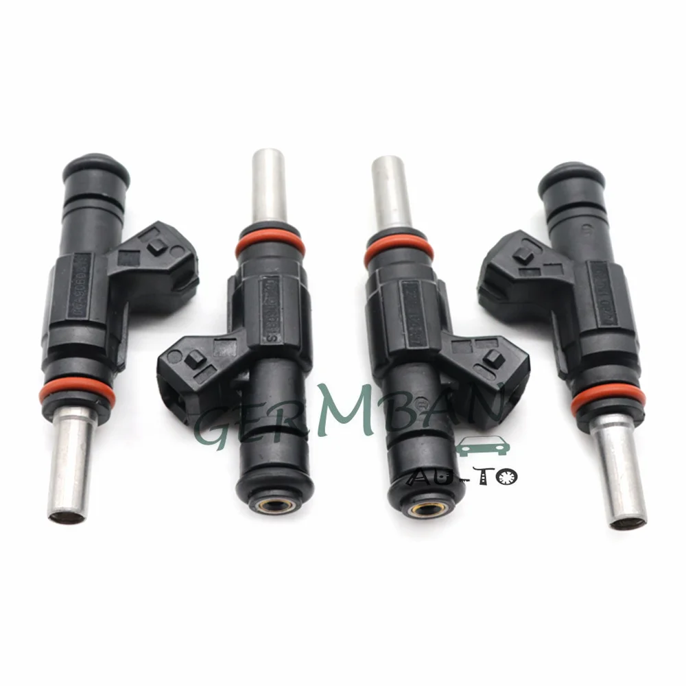 0280155897 4個車燃料噴射ノズルアウディ、ポルシェ、フォルクスワーゲン3.2L V6 2004-2006ゴルフ1.8Lターボ06A906031S