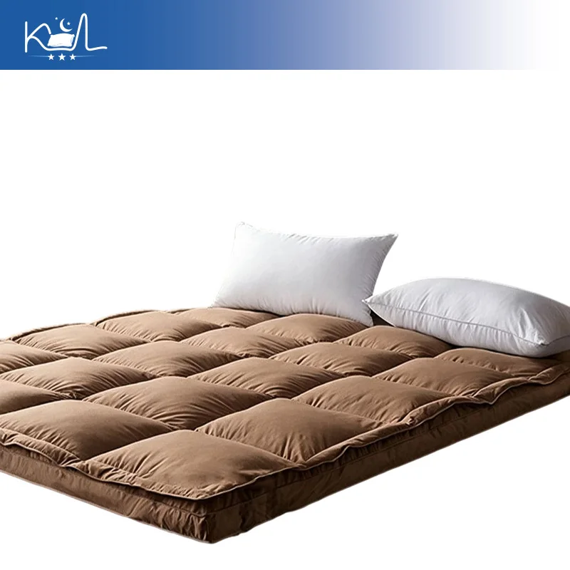 15cm Thick White Goose Down Mattress Topper, Ultra Soft Plush Pillow Top Bed Pad, Hotel Quality Featherbed for Double Queen King
