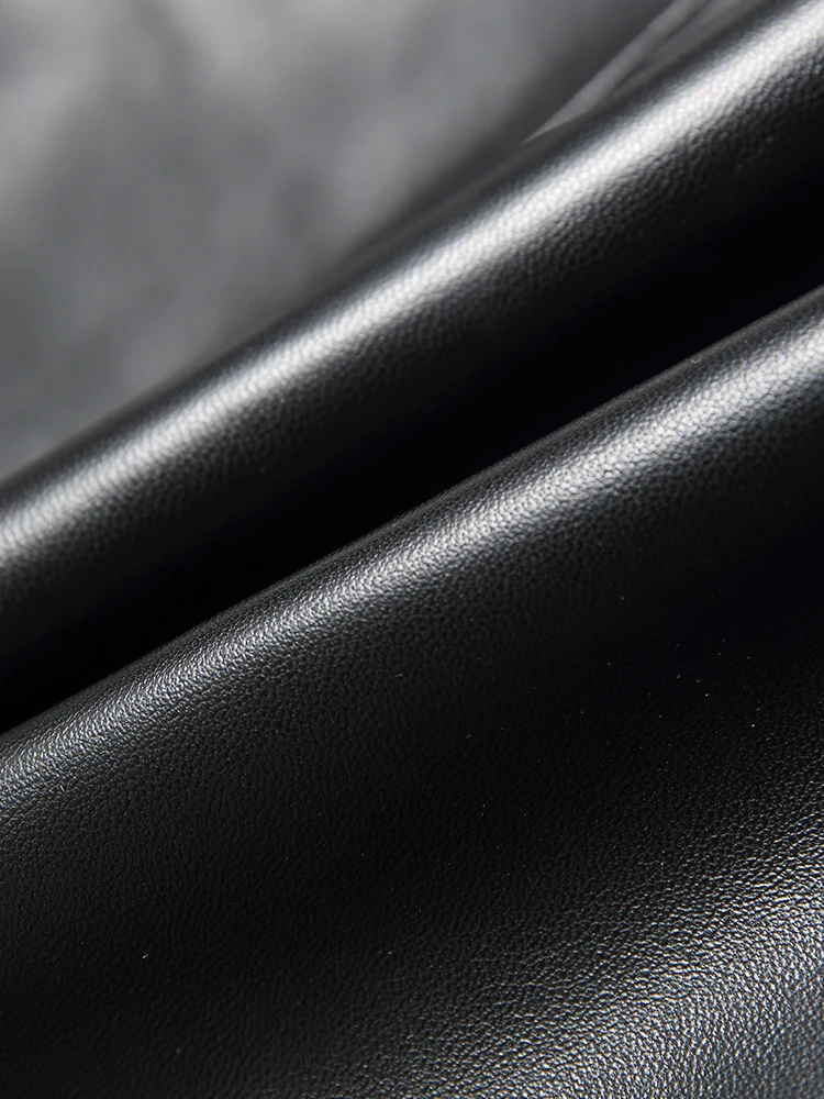 패셔너블한 천연 양가죽 조끼 여성용 가을 겨울 슬림핏 V넥 아우터웨어 출퇴근용 단추 하나 순색