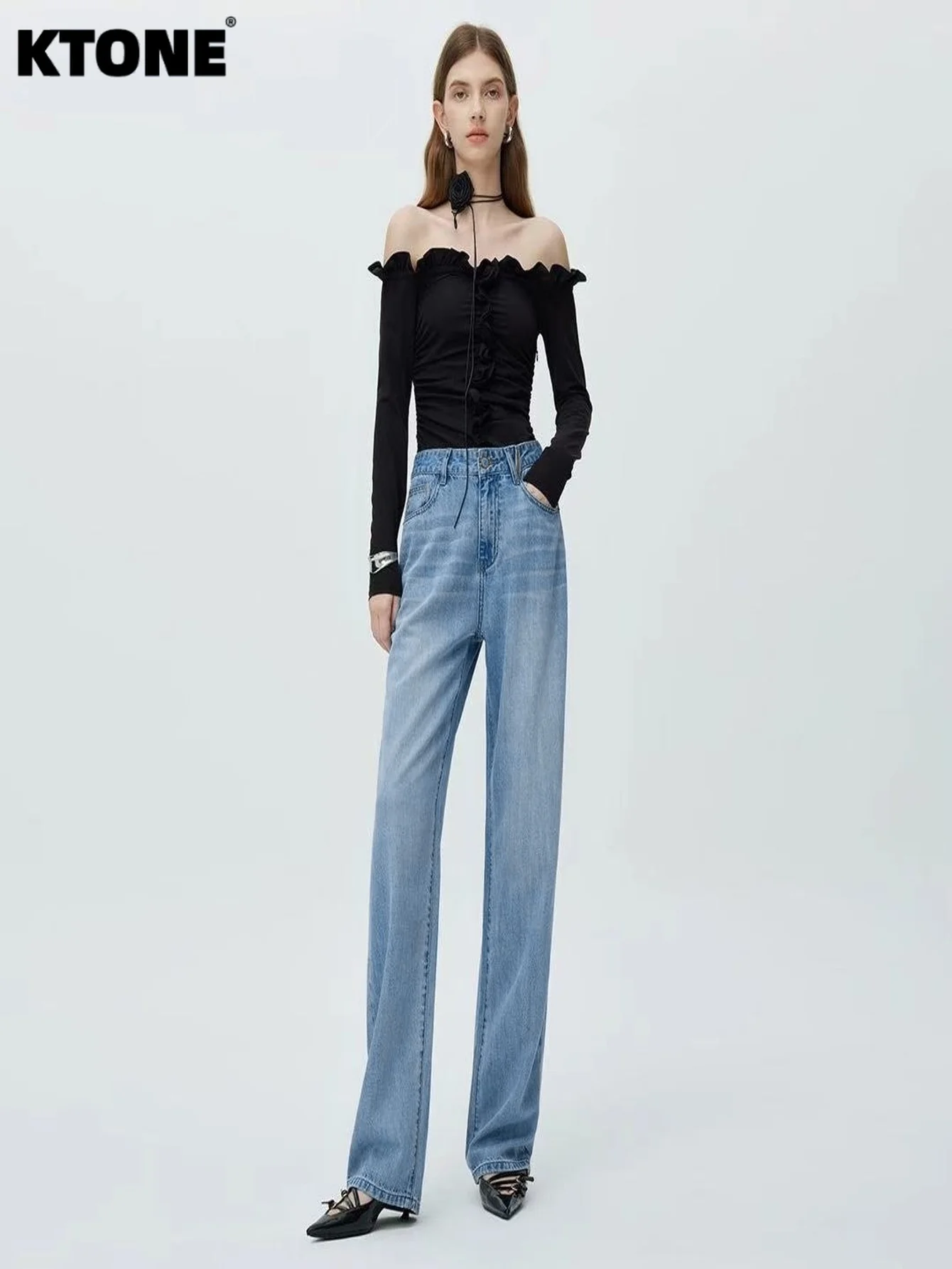 

Loose Blue Jeans For Man Unisex Drip Original Y2K Clothes Denim No accessories or belts included