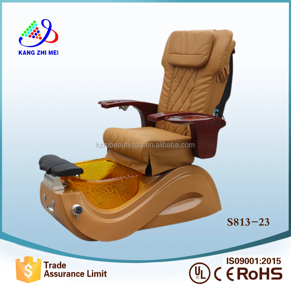 Professional Pedicure Spa Chair Adjustable Stainless Steel Swirl Vibrating Glass Plastic Fiberglass Nail Salon