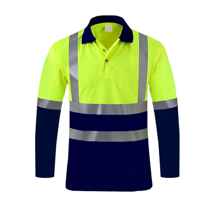 Safety Shirt Reflective High Visibility Clothing Hi Vis Long Sleeve Shirt