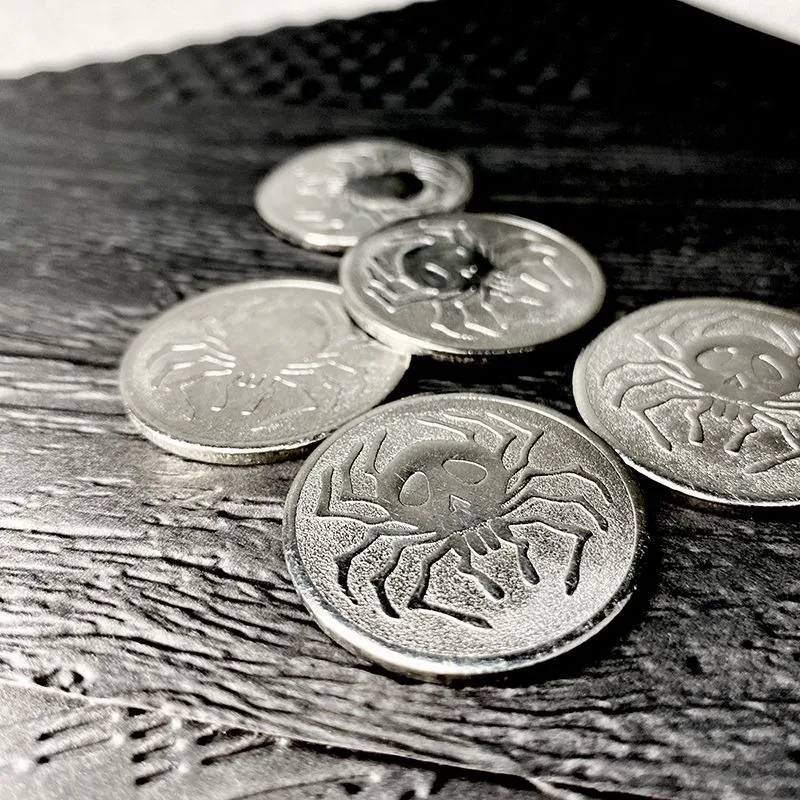 Colección de monedas de araña de la gira fantasma de cazador a tiempo completo, arte de Anime envolvente, serie de monedas conmemorativas físicas, juguete, regalos de recuerdo