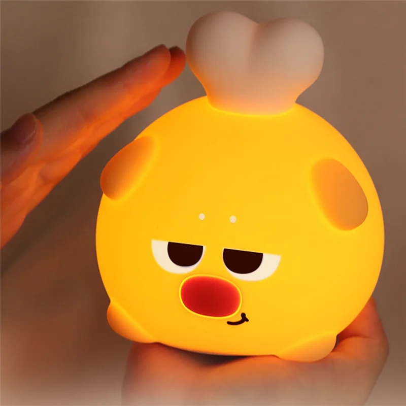 

LUCK-Nightlight The Drumstick Dog, Creatives With A Sleeping Lamp To Charge The Bedroom Table Atmosphere Lamp Decoration Gift