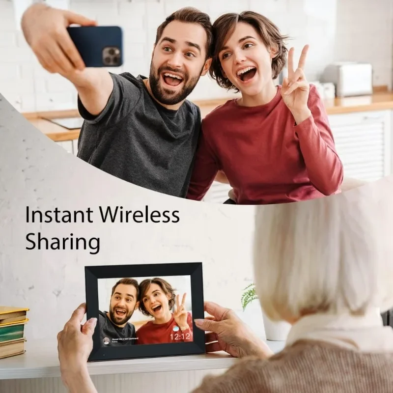 Digital Picture Frame 10.1 Inch WiFi Cloud Frame with Remote Sharing and Easy Setup Perfect for Family and Loved Ones Memories