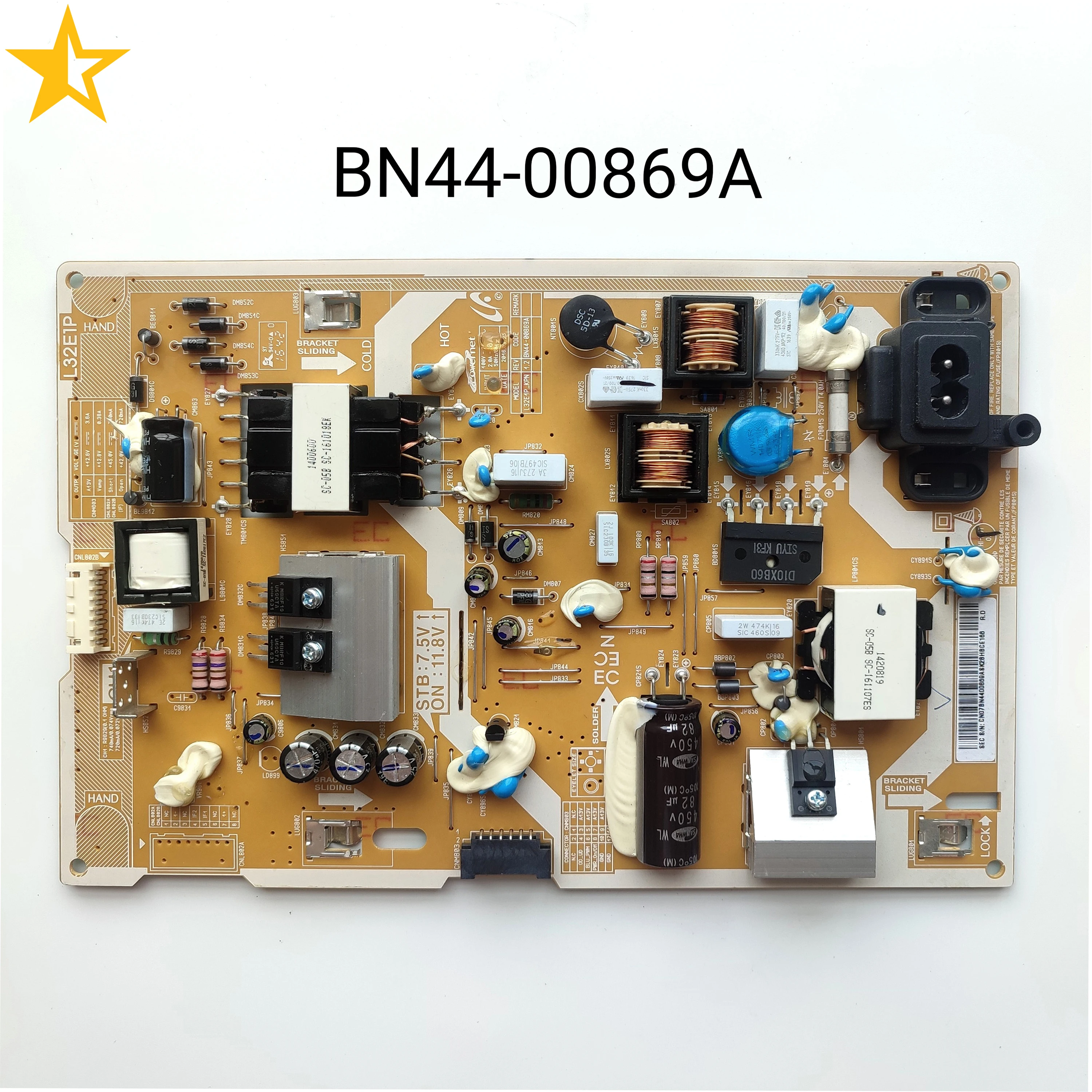 

BN44-00869A = BN44-00869B L32E1P_KPN REV 1.2 PSU Power Supplu Board For LCD TVs UE32K5570 UE32M5520AK HG32EE690DB UE32M5522AK TV