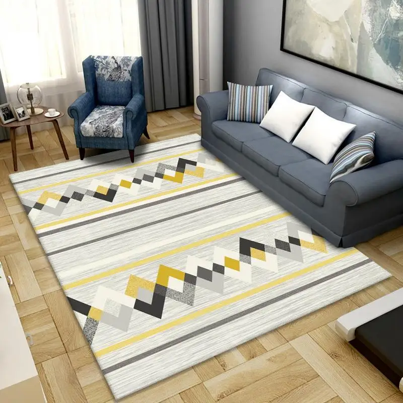 

Nordic Style Printed Living Room Carpet Home Balcony Corridor Soft Carpets for Bed Room Large Room Decoration