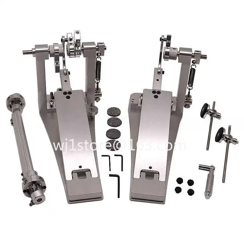 Silver Drum Set Double Pedal, Jazz Drum Double Pedal, Practice, Hammer Instrument Accessories