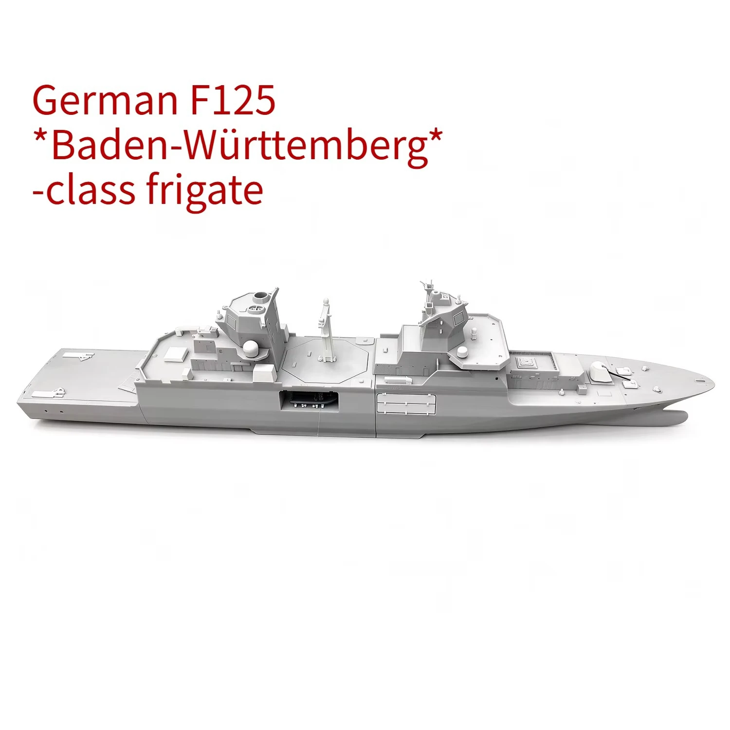 1/150 German F125 Baden-Württemberg Class Frigate Model Hull Kit, 3D Printed Plastic Model Kit, Warship Hull Hobby DIY