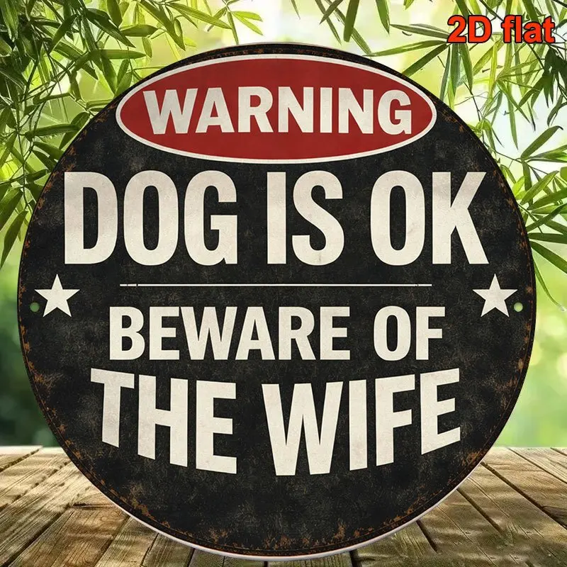 2D Flat, 1pc 8x8in/20x20cm 2D Flat Round Sign, 
