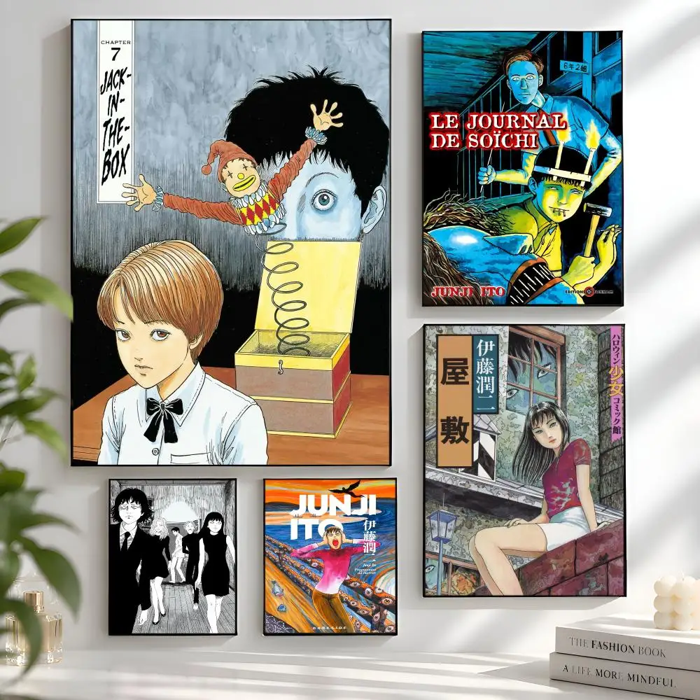 Junji Ito Terror Horror Manga Poster Aesthetic Wall Art Bedroom Living Room Dorm Office Home Decor
