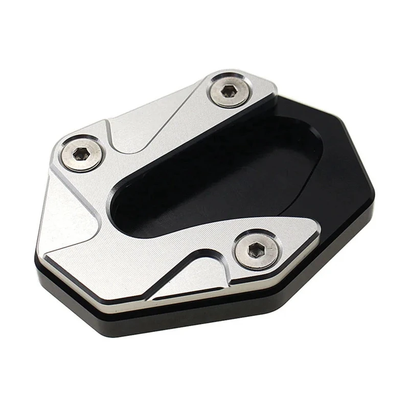 

Motorcycle Kickstand Pad Extension Plate Foot Side Stand Side Stand Enlarge Pad For Augusta TV800 800SCS (Silver)