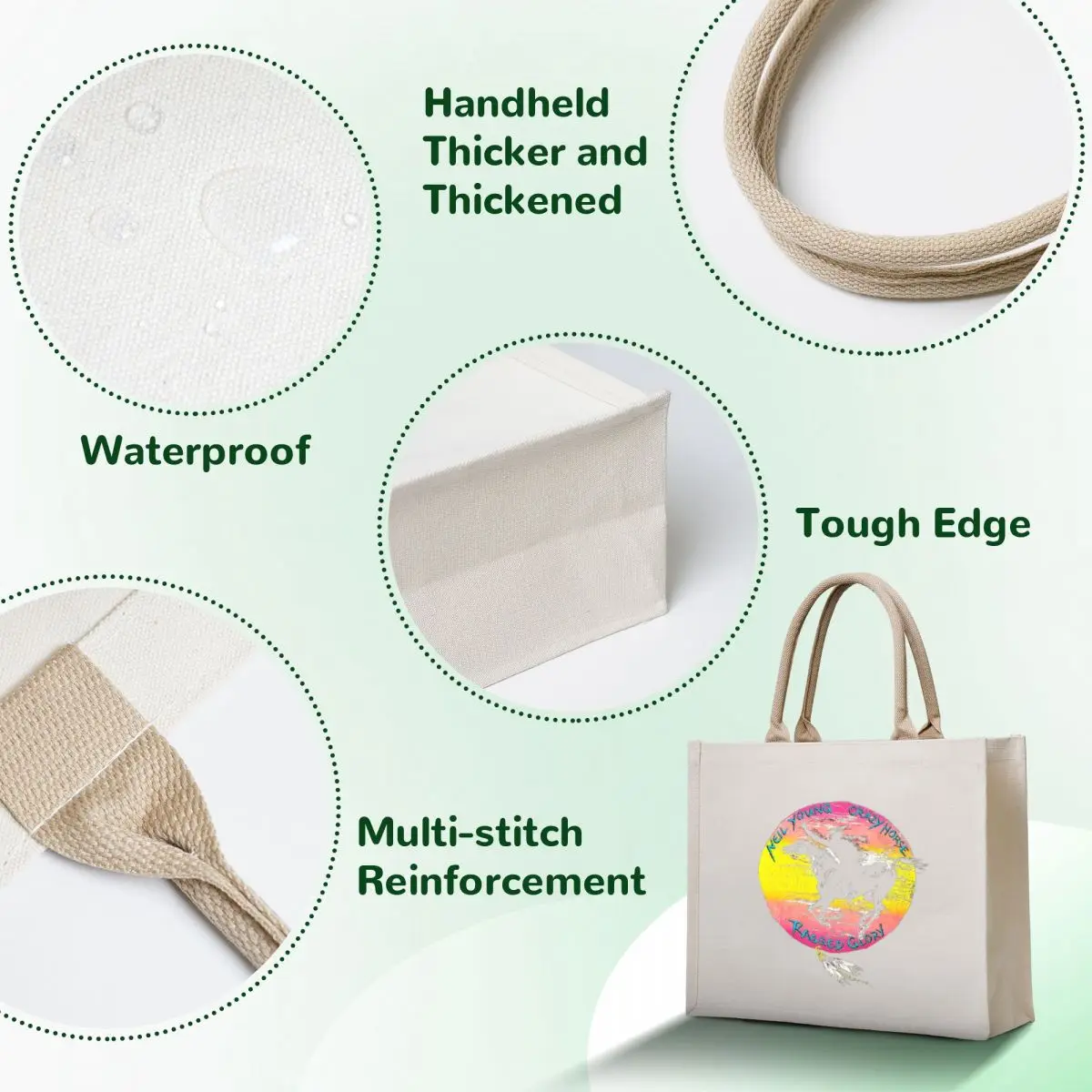 Ragged Glory. Tote Bag Handbags Lady bags woman shopping bag custom bags