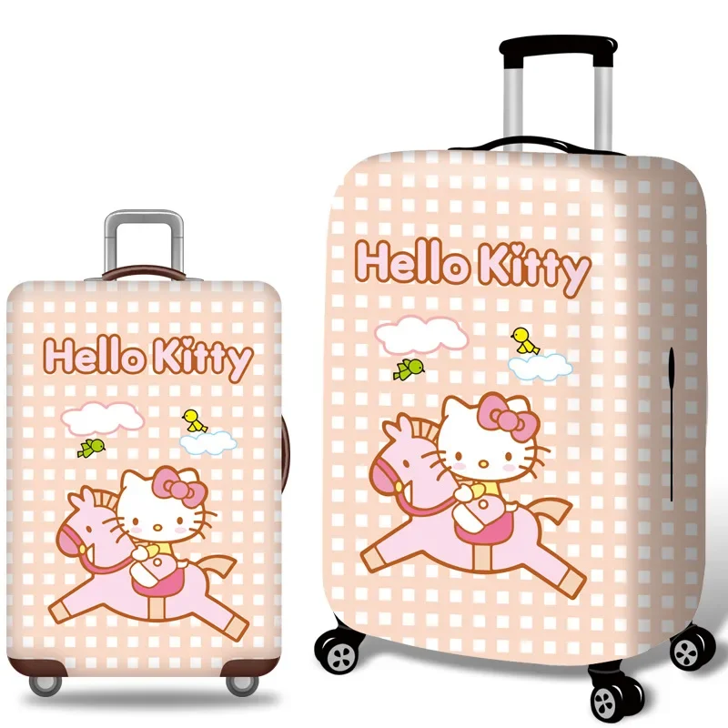 Hello Kitty Cartoon walizka podróżna pokrywa ochronna pokrowiec na bagaż dla 18-32 cali śliczne kobiety dziewczęta Anime wózek kurz Case prezent