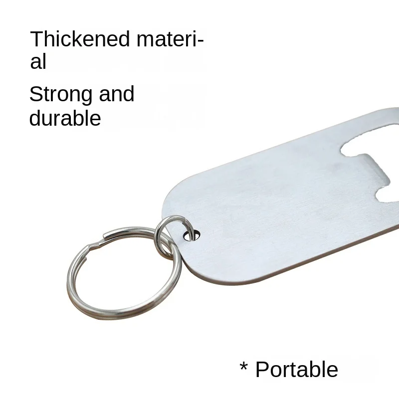 

100 PCS- Stainless Steel Creative, Simple and Fashionable Soda Beverage Driver, Keychain, Hanging Ring, Beer Bottle Opener