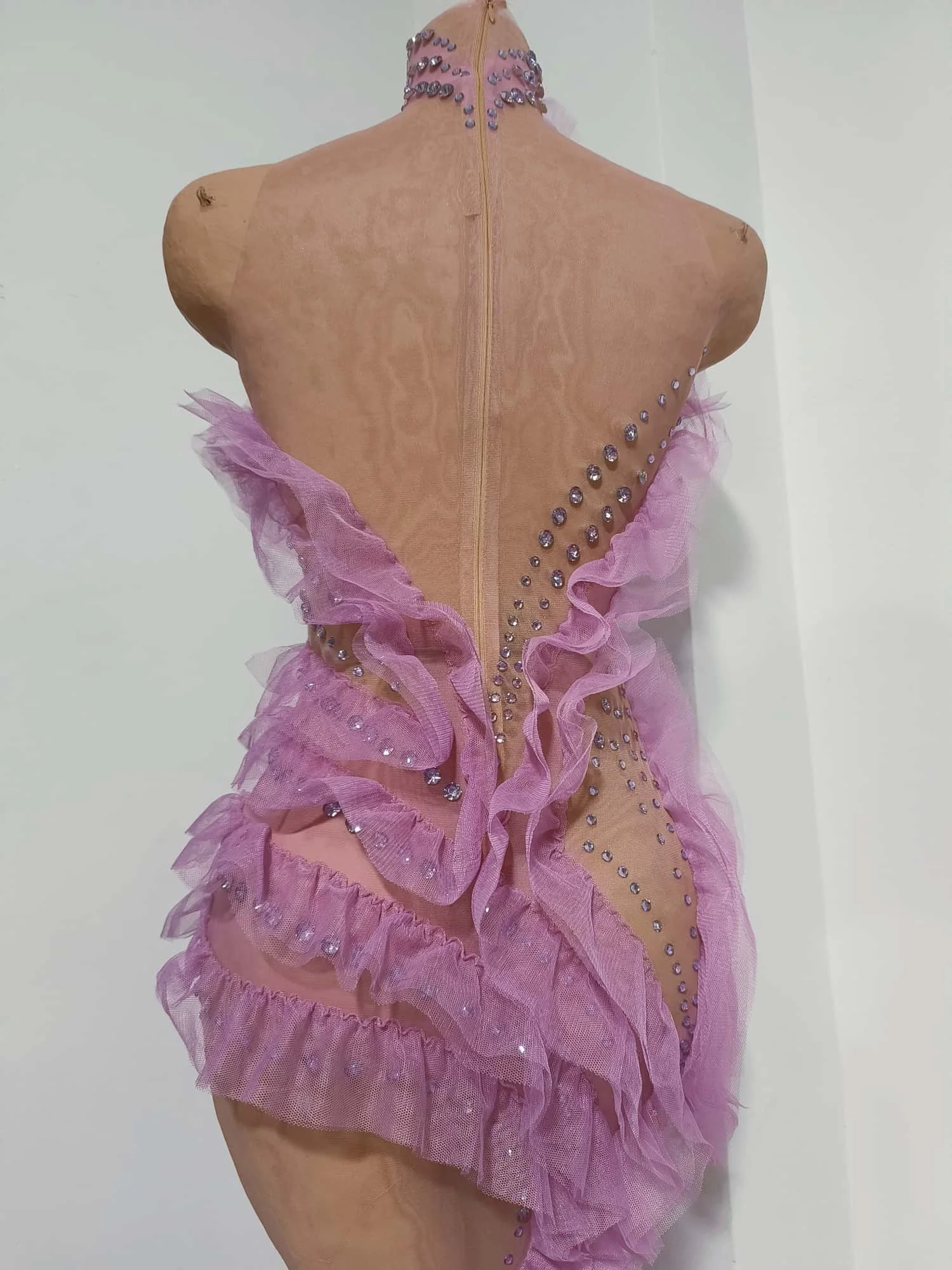 Sukienka na bal, urodziny, elegancka suknia wieczorowa w stylu syreny, seksowny kostium sceniczny do klubu nocnego, zdobiona błyszczącymi cyrkoniami, Zijuan