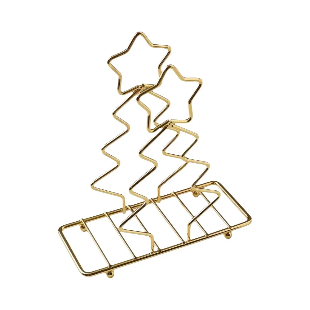 Creative Iron Christmas Tree Napkin Holder Stable Minimalist Paper Storage Rack Decorative Paper Dispenser Rack Table Decoration