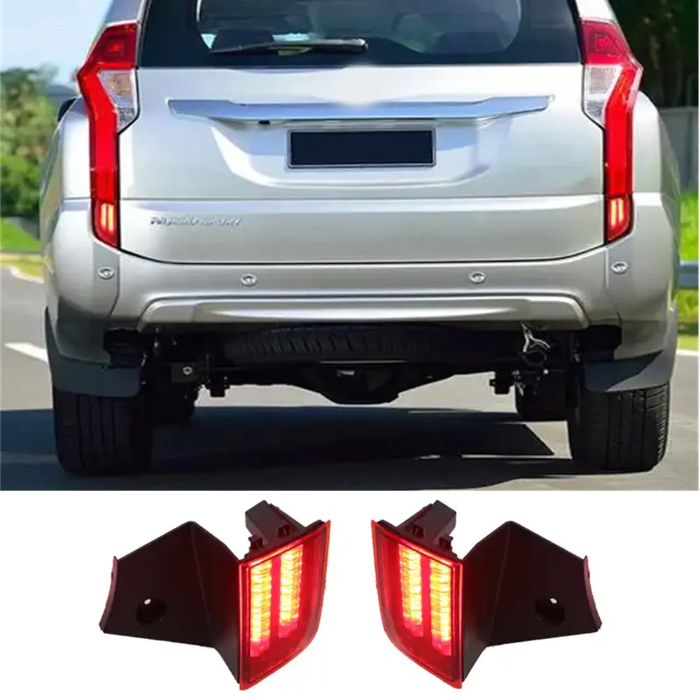 

Car LED Tail Light For Mitsubishi Pajero Sport Montero Sport Reflector Rear Bumper Light Fog Lamp Stop Brake Light 2015 2016