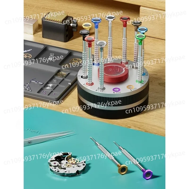 Watch Repair Tools, Precision Turntable Screwdriver Set, One-word Screwdriver 12 Watch Repair Screwdrivers, Spare Knife Heads