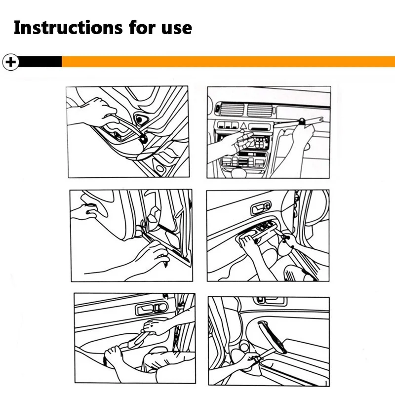 Palanca de plástico portátil para coche, Panel de Radio, Clip de puerta, embellecedor de Panel, instalador de extracción de Audio, herramientas manuales de reparación, 4 piezas, nuevo