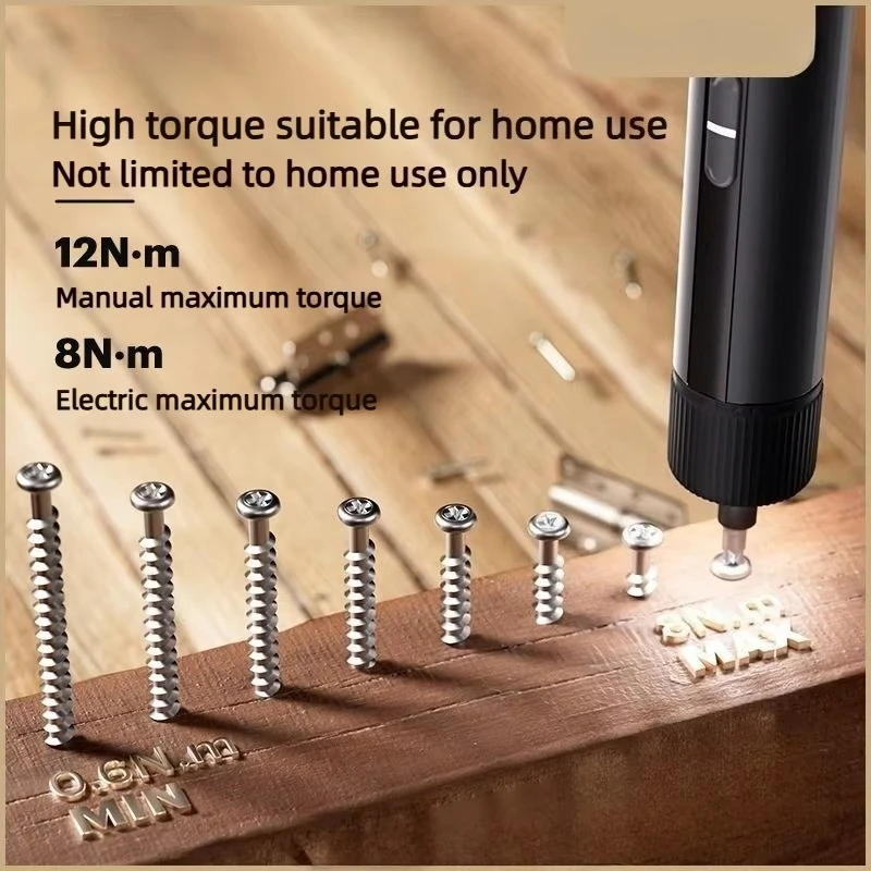 4V Cordless Electric Screwdriver 12N.m 1/4