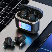 ANC Wireless Earphones Colorful LED Screen TWS Earbuds Touch Active Noise Cancelling Bluetooth Headphones Sports Headset